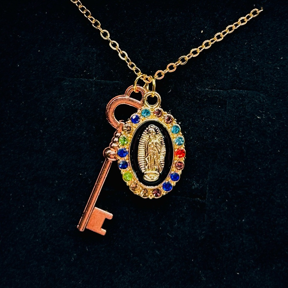 Our Lady of Guadalupe Necklace Catholic Neustra Senora de Guadalupe el collar